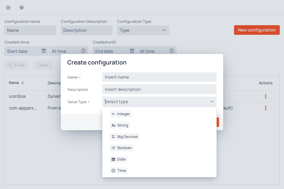 Configuration Manager screenshot