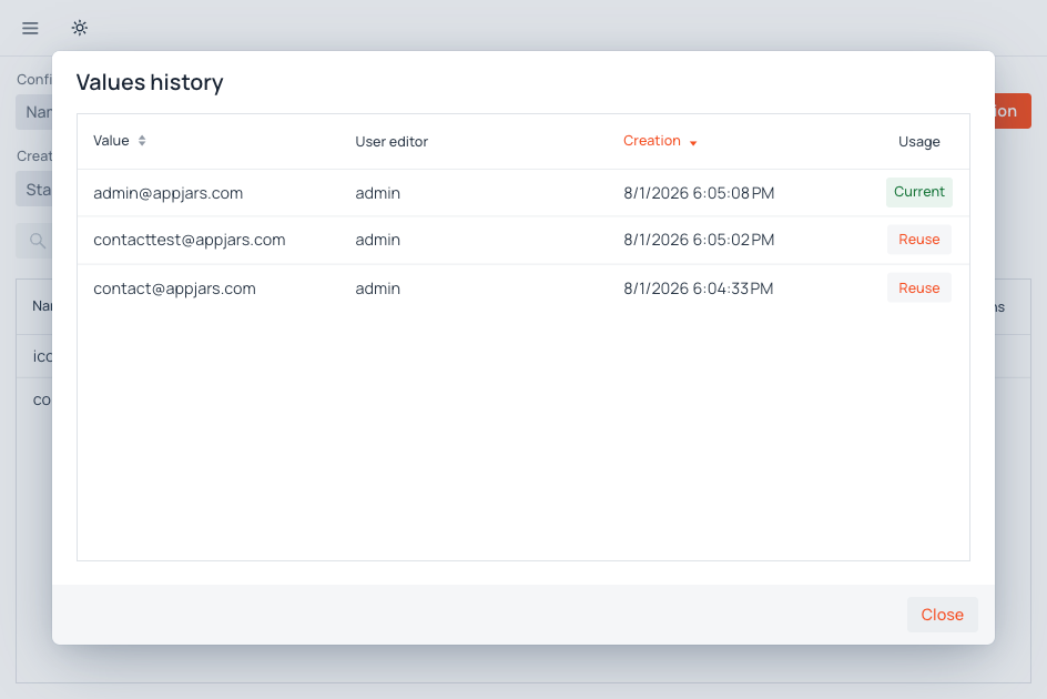 Configuration Manager screenshot