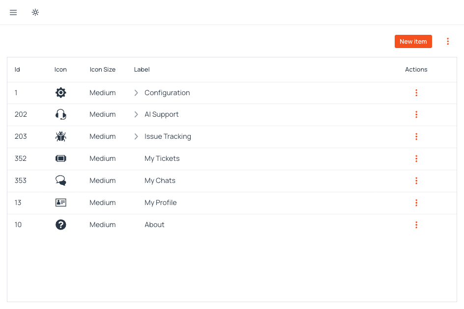 Dynamic Menu